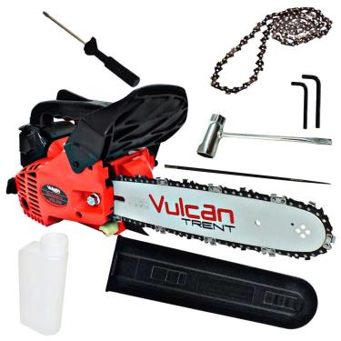 Imagem de Motosserra À Gasolina Vulcan VSL250 2 Tempos 0,9HP 25,4cc 11000rpm Com Sabre de Ponta Rolante 12 Polegadas e Corrente 22 Dentes Para Chácaras