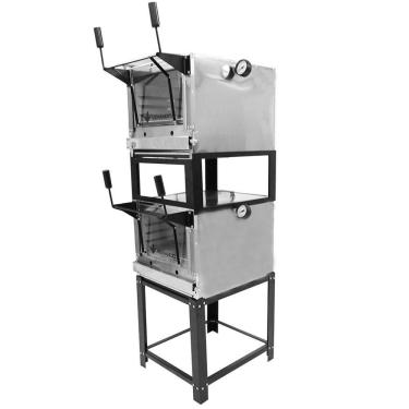 Imagem de Forno Roma Venâncio 80 cm de Lastro a Gás Duplo Inox com Pedra Refratária FIRID80