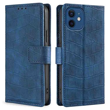 Imagem de MojieRy Capa de telefone carteira fólio para Samsung Galaxy J7 2017 edição europeia da Ásia, capa fina de couro PU premium, 3 compartimentos para cartão, bom design, azul
