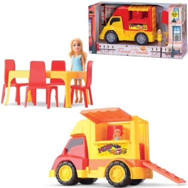 Veículo Barbie - Caminhão com Área Externa - Food Truck da Barbie