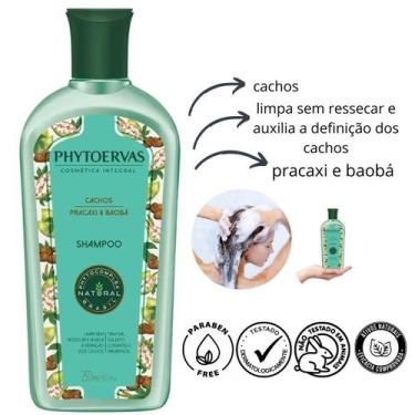Imagem de Shampoo Capilar Cachos  Definição Hidrataçao Phytoervas250ml