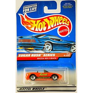 Imagem de Hot Wheels Série Sugar Rush 1997 Mazda MX-5 Miata conversível 1/4 (Gráficos de copos de manteiga de amendoim da Reese)