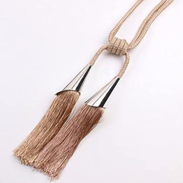 Imagem de Suportes de cortina Luxuoso e simples fivela de cortina de metal corda pendurada bola pendurada borla, H2,4 pcs
