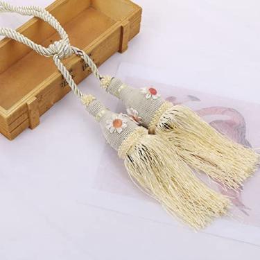 Imagem de Suportes de cortina prendedores de cortina Corda de cortina simples Cortina de orelha de borla alça de bola pendurada, T3,2 PCS