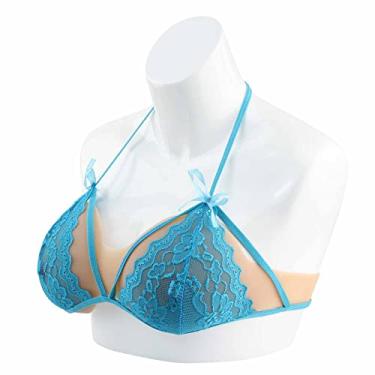 Imagem de CRODRES Sutiã de silicone para mastectomia com seios falsos para mulheres pastáveis para transgênero de prótese de crossdresser, taça C