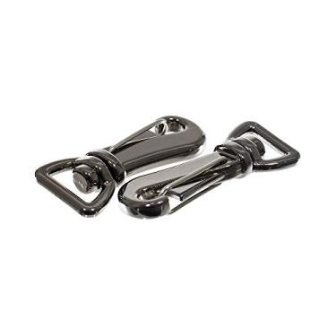 Imagem de PARACORD PLANET Ganchos de pressão para barbatana de tubarão – Gancho giratório de 360 graus com quilha estendida (1,5 cm, níquel preto, pacote com 20)