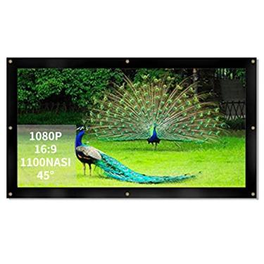 Imagem de 16:9 tela do projetor tela cortina filme filme tela de projeção de vídeo tela do projetor branco fosco para teatro interior ao ar livre 60 72 100 120 150 polegadas (120'')