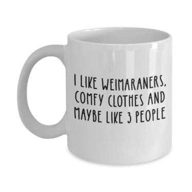 Imagem de SpreadPassion Caneca Weimaraners, ideia de presente Weimaraners, presente para amantes de Weimaraners, ideia de presente de cesta de Natal de aniversário