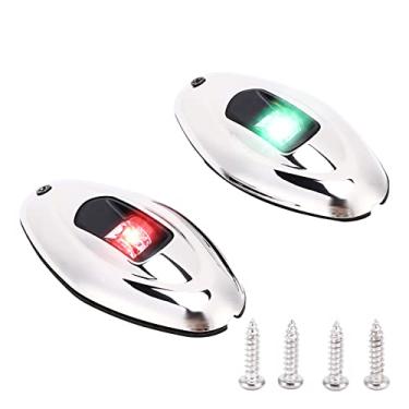 Imagem de Luz de navegação de barco, luz verde vermelha multifuncional IP66 à prova d'água LED 1 quilômetro náutico para vela náutica para iate para pontão para espetos