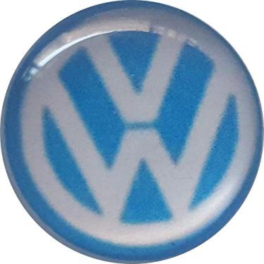 Imagem de 10 Adesivos resinado Volkswagen Azul 14x14mm