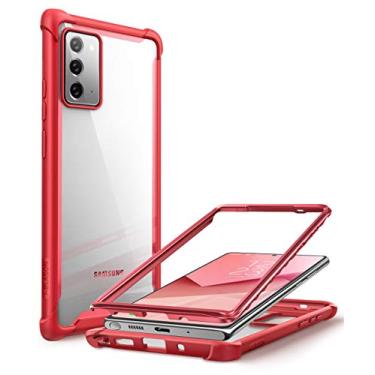 Imagem de i-Blason Capa transparente Ares para Galaxy Note 20 5G de 6,7 polegadas (versão 2020), capa amortecedora transparente resistente de camada dupla sem protetor de tela integrado (vermelha)