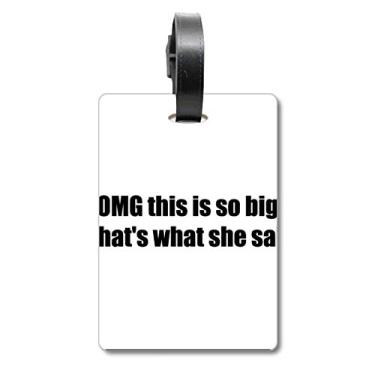 Imagem de Etiqueta com citação de piada This Is So Big Mala Etiqueta de Bagagem para Cartão de Bagagem