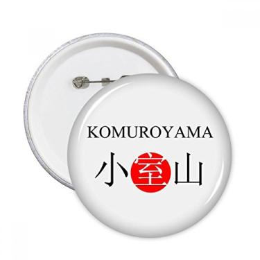 Imagem de Komuroyama nome da cidade japonesa sol vermelho pinos redondos distintivo decoração roupas 5 peças presente