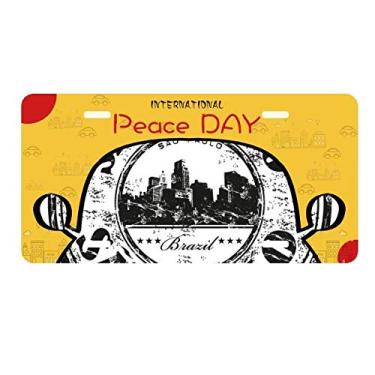 Imagem de DIYthinker Pintura Slogan Brasil Elemento Cultural Placa Etiqueta Decoração Carro Dia da Paz