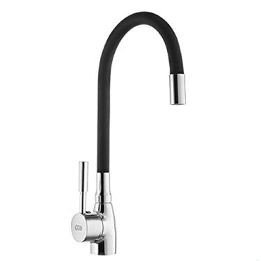Imagem de Torneira Gourmet Flexível De Balcão Monocomando Cozinha Bica Preta