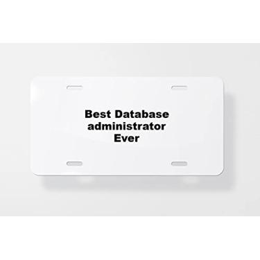 Imagem de Capa para placa de licença de administrador de banco de dados – Capa para placa de carro – Capa para moldura de placa de carro 15 x 30 cm