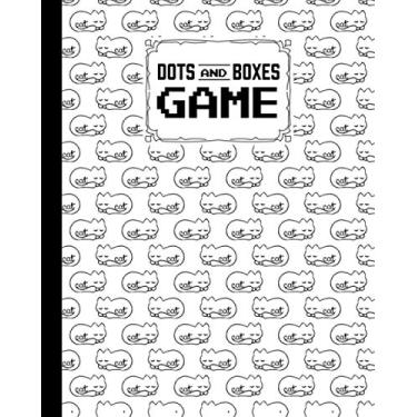 Imagem de Dots And Boxes Game: Cat Cover Dots And Boxes Game, A Classic Strategy Game - Large and Small Playing Squares - Big Book, Dot to Dot Grid, Game of ... Line, Pigs in a Pen, 120 Pages, size 8" x 10"