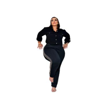 Imagem de Montaria Plus Size Flanelada com Aplique