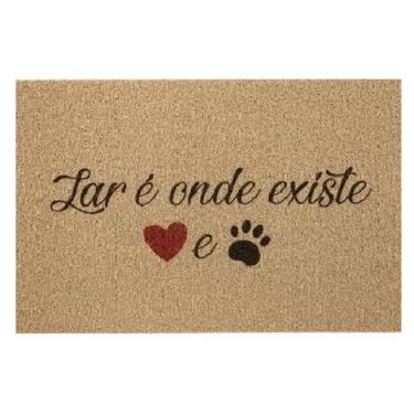 Imagem de Tapete Pet Vinil 60x40cm Lar Onde Existe Kapazi