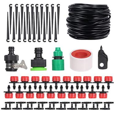 Imagem de 15 m diy poupança de água automático micro sistema de irrigação por gotejamento jardim com efeito de estufa de irrigação por pulverização auto kits de rega