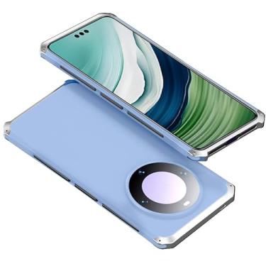 Imagem de IBLuon Capa para Huawei Mate 60 Pro/60, capa de metal de liga de alumínio com proteção de lente de precisão, capa fina suporta carregamento sem fio, azul1,60 Pro