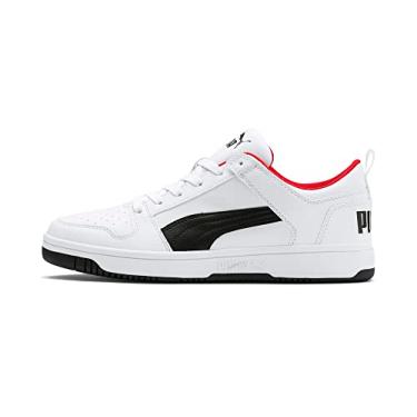 Imagem de PUMA Tênis masculino Rebound Layup, Puma Preto-puma branco-vermelho de alto risco, 42