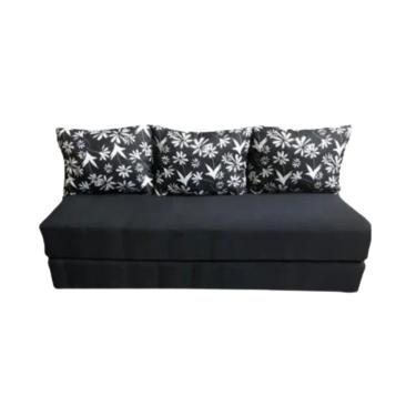 Imagem de Sofá Cama Multiuso Preto Floral