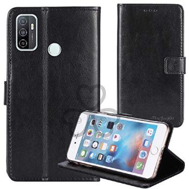 Imagem de TienJueShi Capa protetora de couro TPU com suporte de livro preto retrô para HTC Desire 21 Pro 5G 6,7 polegadas capa de gel carteira Etui