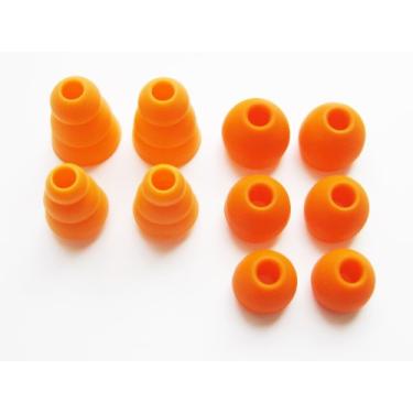 Imagem de Conjunto de fones de ouvido de substituição laranja compatível com fones de ouvido Monster Beats Dr. Dre Tour, urBeats 2.0, Heartbeats 2.0 (Lady Gaga), DiddyBeats e Monster Turbine Pro intra-auriculares