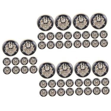 Imagem de Operitacx 50 Unidades botões de metal prata botão jeans trabalhos manuais casacos para mulheres botões de estilo ocidental botões de substituição de roupas calça decorar substituto Terno