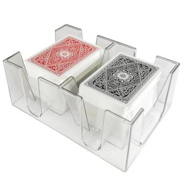 Imagem de Bandeja de cartas Yuanhe para jogar Canasta transparente com 6 baralhos