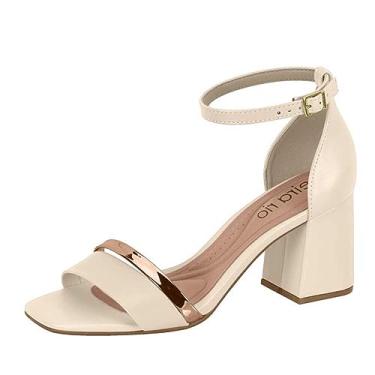 Imagem de Sandalia Beira Rio 8436.216 Salto Grosso Calcanhar Fechado Feminino