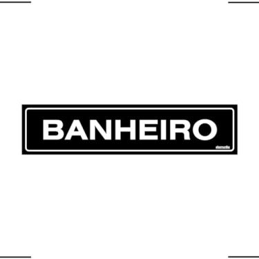 Imagem de Placa De Sinalização Banheiro 30x7 Ekomunike - A-410 F9e