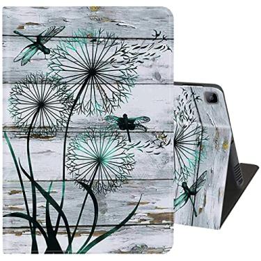 Imagem de Capa fina para Samsung Galaxy Tab S6 Lite de 10,4 polegadas com suporte ajustável com capa inteligente despertar/hibernar automática para Samsung Galaxy S6 Lite (SM-P610/P613/P615/P619) - Libélula