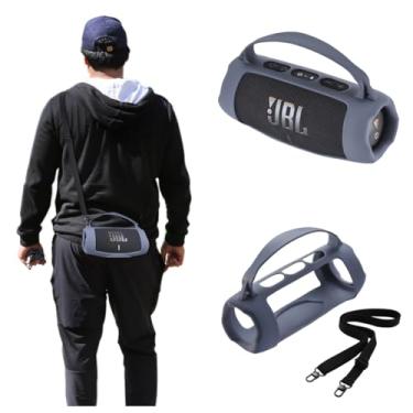 Imagem de Nbike Capa De Silicone Adequada Para JBL Charge 5, Capa Wi-Fi, Alça De Ombro Ajustável, Caminhadas Ao Ar Livre, Transporte De Viagem