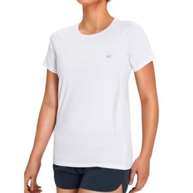 Imagem de NORTHYARD Camisetas femininas de manga curta para treino atlético, secagem rápida, academia, treinamento, esporte, Branco, M
