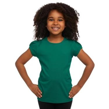 Imagem de Lovetti Camiseta feminina básica de manga curta e gola redonda, algodão turco, gola redonda, Dynasty Green, 7