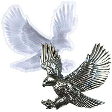 Imagem de Molde de silicone de resina de águia, molde de resina epóxi animal 3D para fabricação de estátuas de animais grandes, molde de fundição de epóxi, mesa de parede, decoração de armários, decoração de