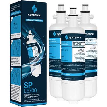 Imagem de SpiroPure Filtro de água de geladeira com certificação SP-LE700 NSF para LT700P, 9690, ADQ36006101, 46-9690, ADQ36006102, LT700PC (pacote com 3)