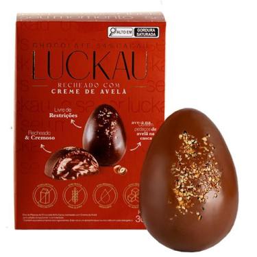 Imagem de Ovo De Páscoa Chocolate 54% Cacau Recheio De Avelã Luckau