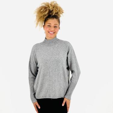 Imagem de Blusa Miose de Lã Manga Longa Gola Alta Dona Cota Feminina-Feminino