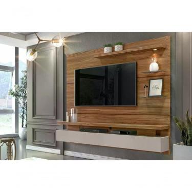 Imagem de Painel Suspenso P/Tv Até 55" C/Led Carvalho amarula