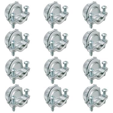 Imagem de OhLectric Conectores de cabo de 3/20.3 cm para bainha NM e cabo flexível de 0,8-1,1 cm; serve para Knockout de 1/5.1 cm; Zinco fundido; Conecta-se à caixa de saída, gabinetes, sistemas de pista -