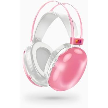 Imagem de Fone De Ouvido Sem Fio Bluetooth V5.3 Com LED RGB Headset Bluetooth Disco Pulse PG580 Fone De Ouvido Sem Fio com Luzes Led (Rosa) - YODHE