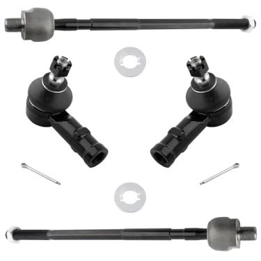Imagem de YMAUGP 2x terminais de direção internos dianteiros - EV354, 2x extremidades de direção externas dianteiras - ES3377 para Hyundai Accent 1995 1996 1997 1998 1999 todos os modelos