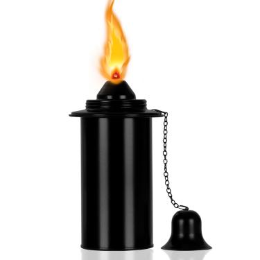 Imagem de Zhulerzil Vasilhas de substituição de tocha (473 ml) Vasilhas recarregáveis para tocha de bambu, lata de combustível, tochas de mesa de citronela vasilha externa para decoração de jardim e pátio,