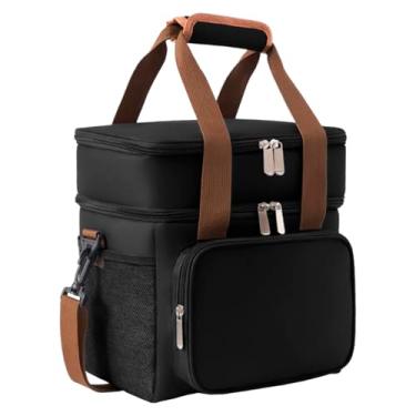 Imagem de Bolsa Termica Impermeavel Camping Parque Lazer Espaçosa Mantem Temperatura - 12L (PRETO)