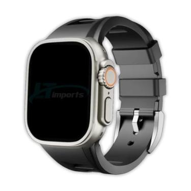 Imagem de Pulseira N.S LTimports compativel com Apple Watch Ultra 49mm, Apple Watch Ultra 2 49mm e Apple Watch 46mm 45mm 44mm 42mm (Preto)