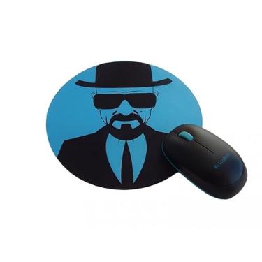 Imagem de Mouse pad Redondo Breaking Bad Walt Blue