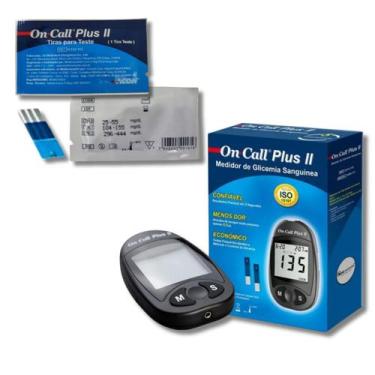Imagem de  Kit Medidor de Glicose + 25 Tiras Reagentes On Call Plus